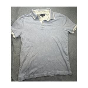 Michael Kors Logo Trim Heathered Blue Polo | Minimalist Preppy Streetwear